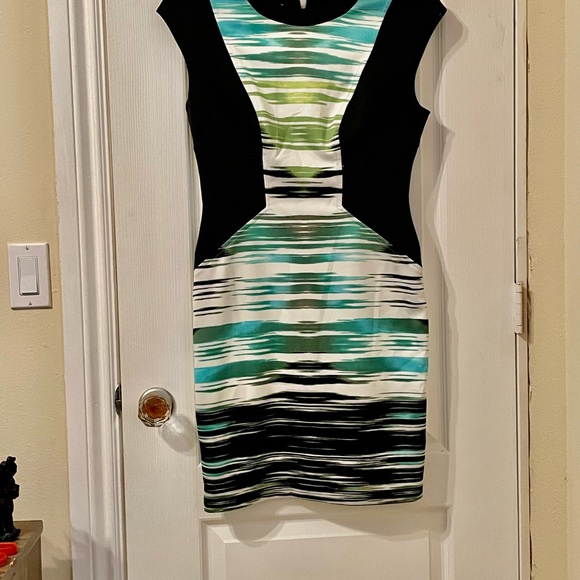 GUC SCUBA DRESS. STRIPED, SLEEVELESS UNLINED DRESS. Makes the perfect silhouette - Picture 3 of 11